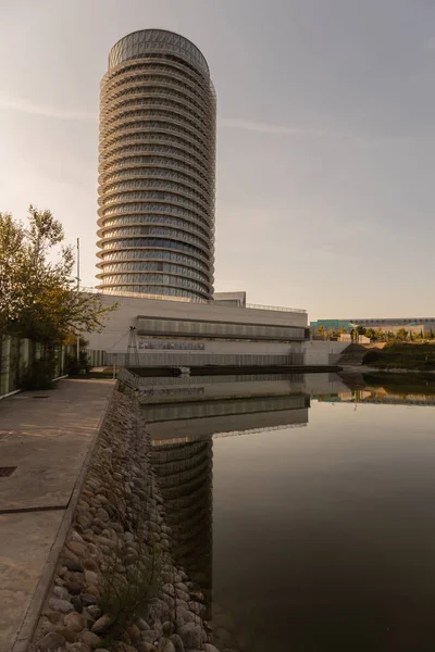 Zaragoza Spagna Gennaio 2019 Edificio Della Torre Dell Acqua Nella — Foto Stock