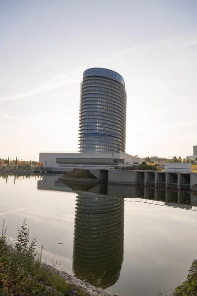 Zaragoza Spagna Gennaio 2019 Edificio Della Torre Dell Acqua Nella — Foto Stock