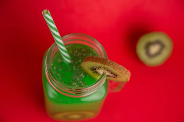 Jus Kiwi Aux Graines Chia — Photo