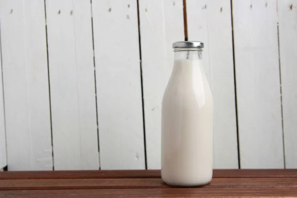 Glass Bottle Delicious Mil — Stock Photo, Image