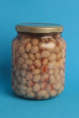 kurutulmuş kuru fasulye kavanozu