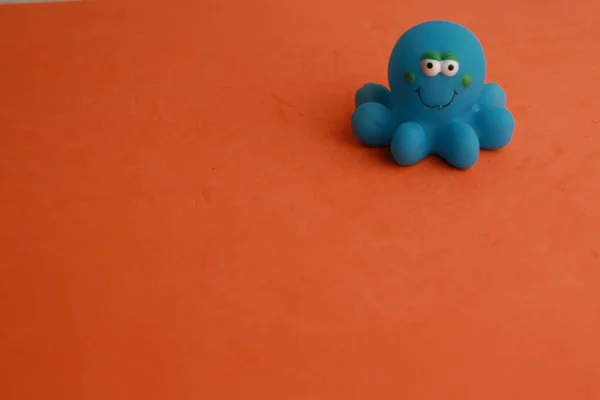 Barn Leksak För Blå Bläckfisk Badkar — Stockfoto