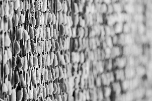 Teksturowanej Tło Ładny Ściana Składa Się Perforowanych Płyt Graty — Zdjęcie stockowe