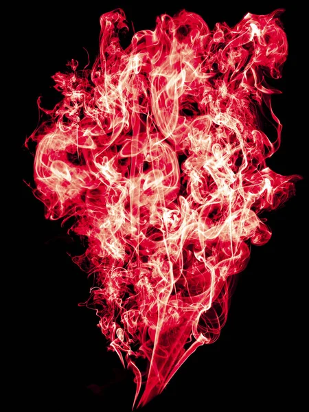 Afbeelding Blaze Van Rode Kleur Met Tongen Van Licht Branden — Stockfoto