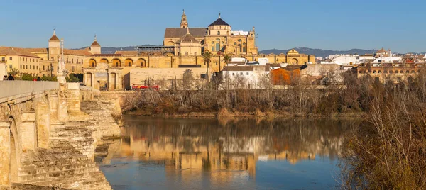 Cordoba, İspanya Endülüs Katedrali ve Roma köprüsü — Stok fotoğraf