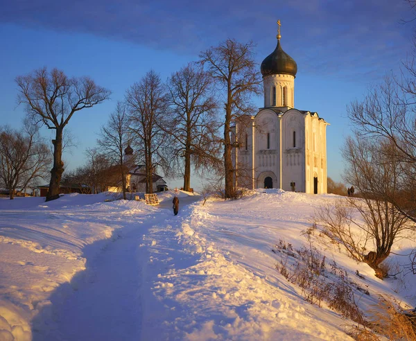 Zimní krajina ve středním Rusku. Vladimir region. — Stock fotografie