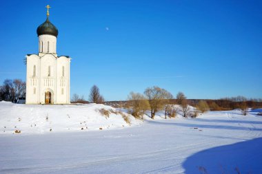Orta Rusya 'da kış manzarası. Vladimir bölgesi.