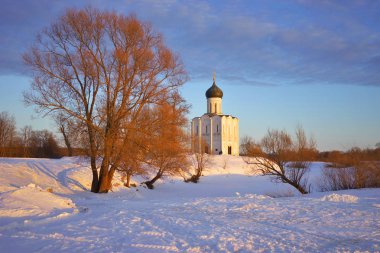 Winter landscape in central Russia. Vladimir region. clipart