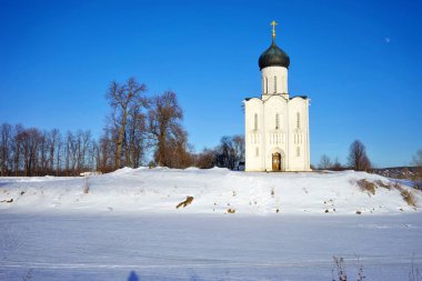 Orta Rusya 'da kış manzarası. Vladimir bölgesi.