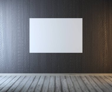 poster çerçeveleri arka plan duvar panosu gri alay. 3D render