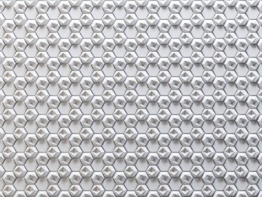 Bir petek gölgeler ile beyaz Soyut 3d doku. 3D render.