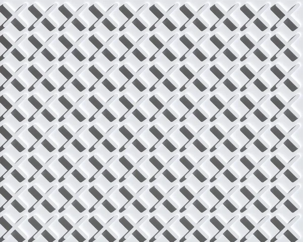 White Texture Set Crosses Shadow White Background Render — Stock Photo, Image
