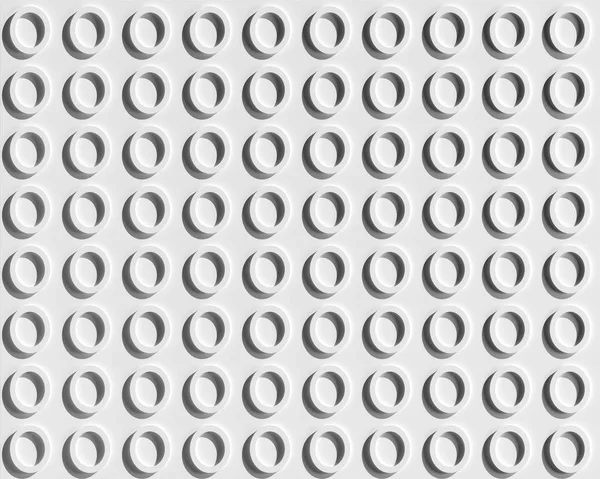 Nahtlose Kreis Und Ringmuster Weicher Hintergrund Regelmäßige Weiße Textur Darstellung — Stockfoto