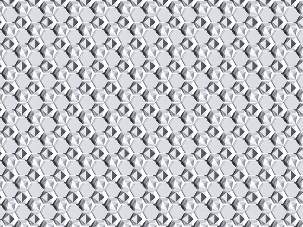 White Abstract Texture Honeycomb Shadows Render — Stock Photo, Image