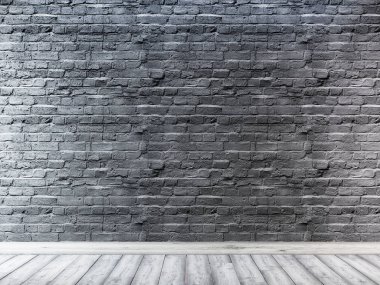 Kentsel arka plan, tuğla duvar, endüstriyel tuğla duvar 3d render ile boş.