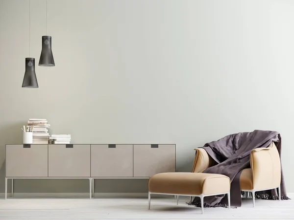 Modernes Interieur Mit Einer Kommode Und Einem Stuhl Modernen Stil — Stockfoto