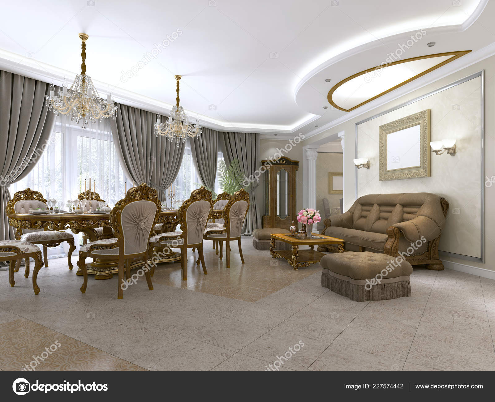 Une Salle Sejour Moderne Classique Dans Style Art Deco Avec Une Salle Sejour Moderne Classique Dans Style Art Deco Avec