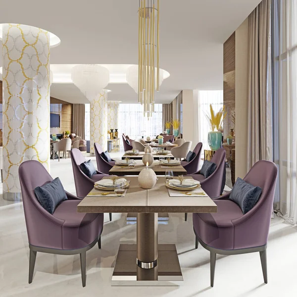 Design Conceito Moderno Lounge Restaurante Renderização — Fotografia de Stock