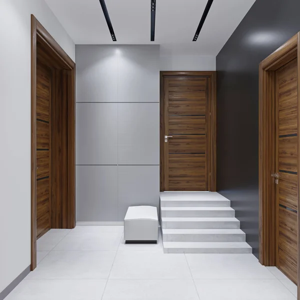 Modern Entrance Hall Minimalist Style Rendering — Stock Photo, Image