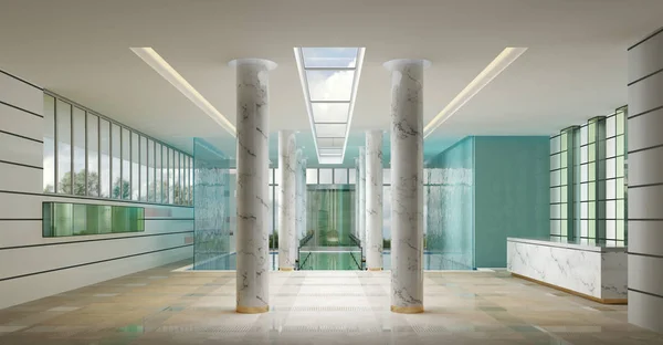 Interiören Hotellets Spa Reception Rendering — Stockfoto