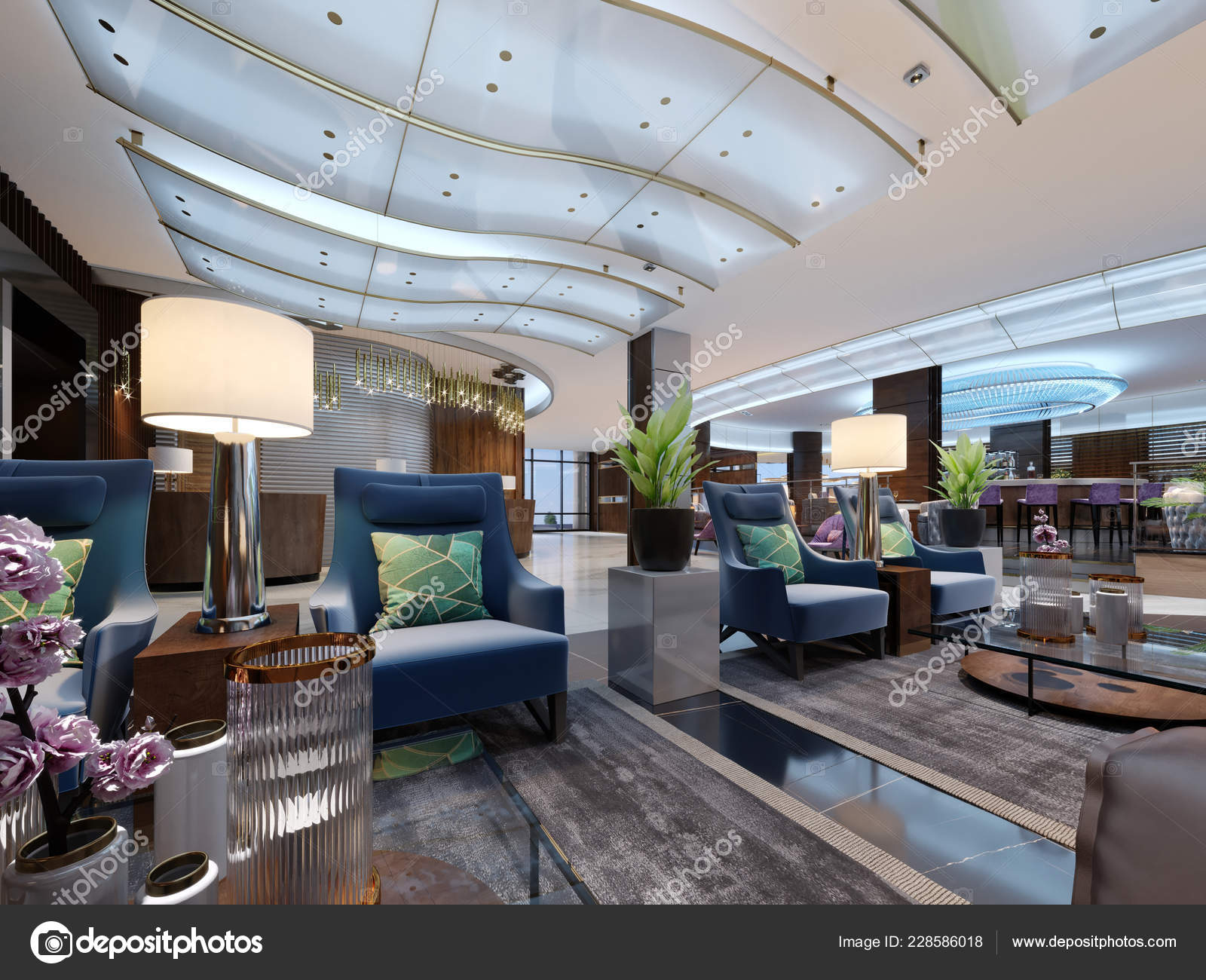 Luxurioses Interieur Design Lounge Bereich Des Sterne Luxus