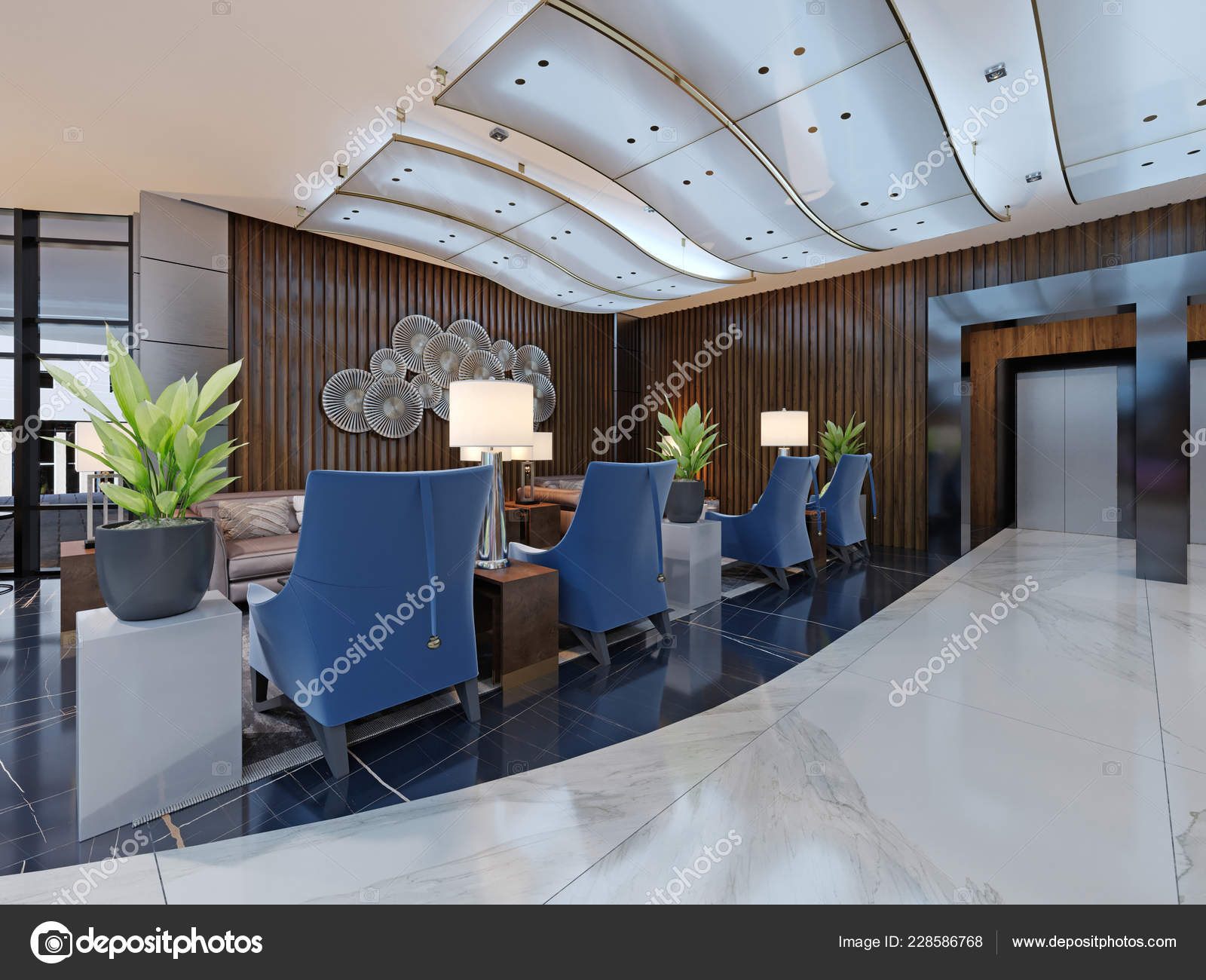 Luxurioses Interieur Design Lounge Bereich Des Sterne Luxus