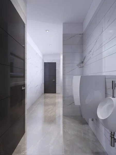 흰색과 검은색 대리석에 화장실의 디자인 렌더링 — 스톡 사진