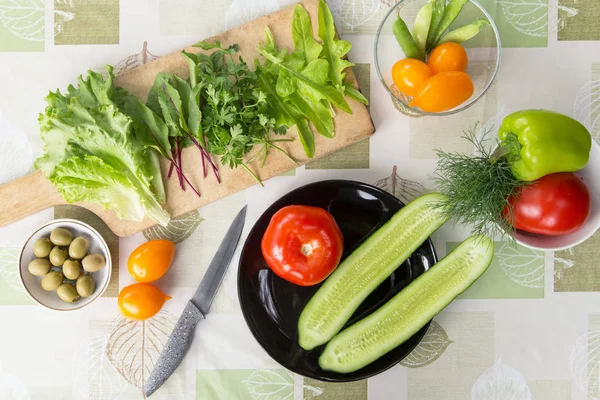 채소와 다이어트 샐러드 — 스톡 사진