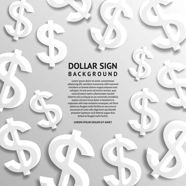 Signos de dólar transparentes sobre fondo gris. Vector . — Archivo Imágenes Vectoriales