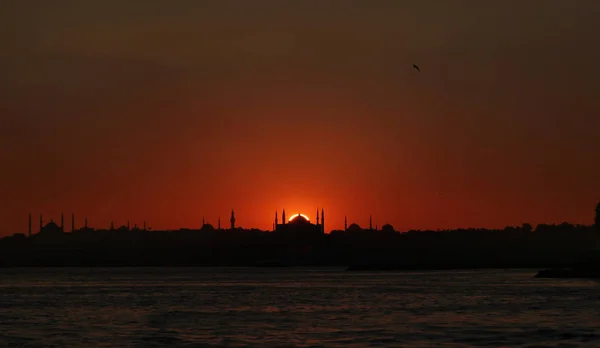 イスタンブールのブルーモスクの日没 — ストック写真