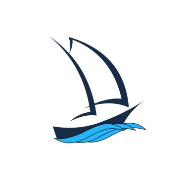 Taşımacılık hizmetleri, gemi logosu şablonu, gemi simgesi tasarımı, illüstrasyon elementi tasarımı