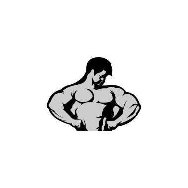 Jimnastik logosu, fitness vektör logosu tasarım şablonu, spor salonu ve fitness vektörü tasarımı