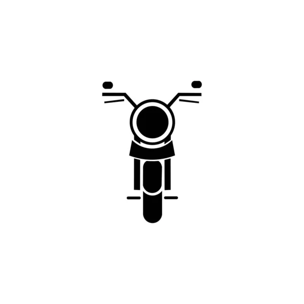 Ícone Motocicleta Silhueta Preta Vetor Bicicleta Motocicleta Ilustração Motocicleta Para — Vetor de Stock