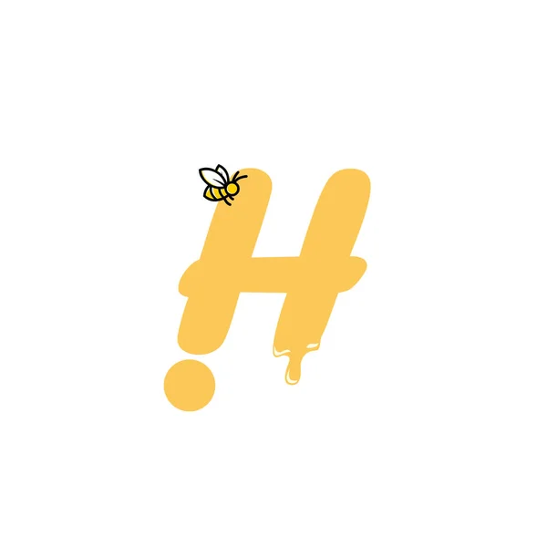 Иконка Пчелы Выделена Белом Фоне Медовая Летающая Пчела Концепция Органических — стоковый вектор