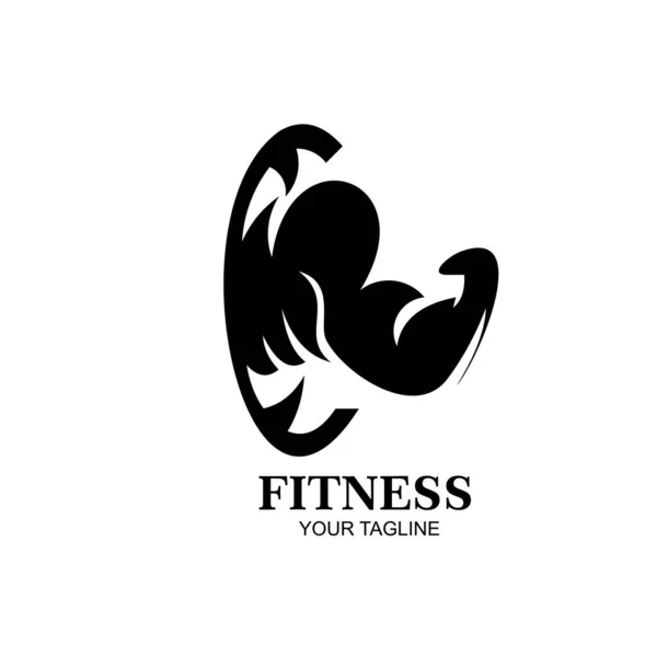 Logo Gimnasio Plantilla Diseño Logotipo Vector Fitness Diseño Para Gimnasio — Vector de stock