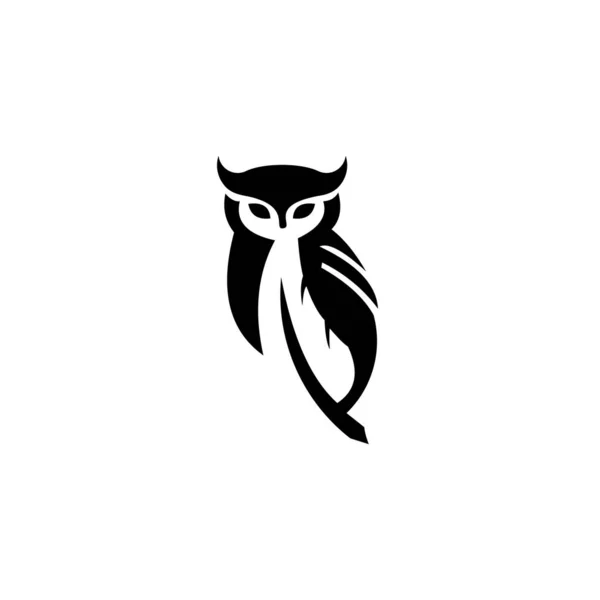Búho Icono Diseño Búho Pájaro Simbolizando Sabiduría Vector Boceto Ilustración — Vector de stock
