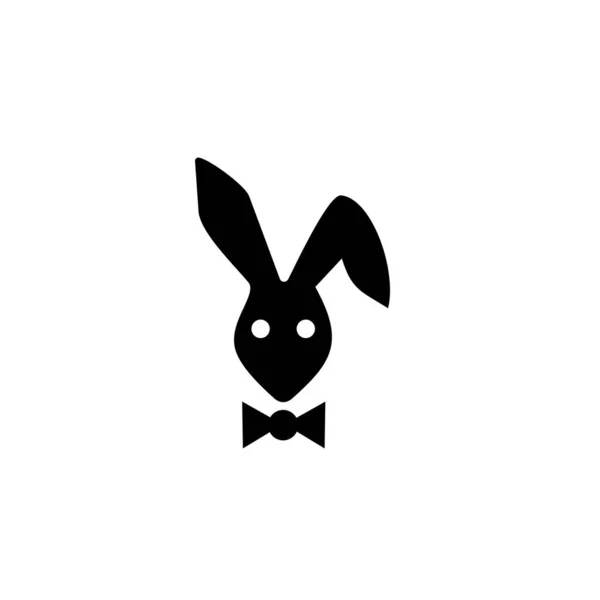 Rabbit Logo Design Embleem Ontwerp Witte Achtergrond — Stockvector