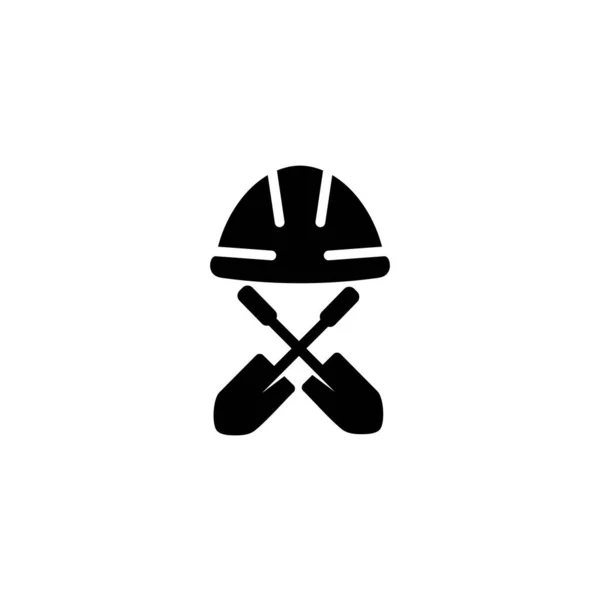Logo Bâtiment Concept Industrie Construction Logo Construction — Image vectorielle