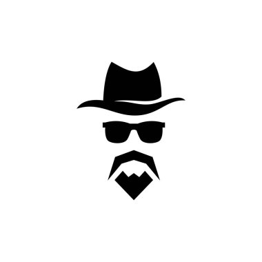 Casus vektörü düz çizimi izole etti. Dedektif simgesi beyaz arkaplanda izole edildi