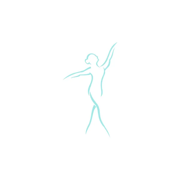 体操标志 体操标志设计模板 白色背景的标志设计 — 图库矢量图片