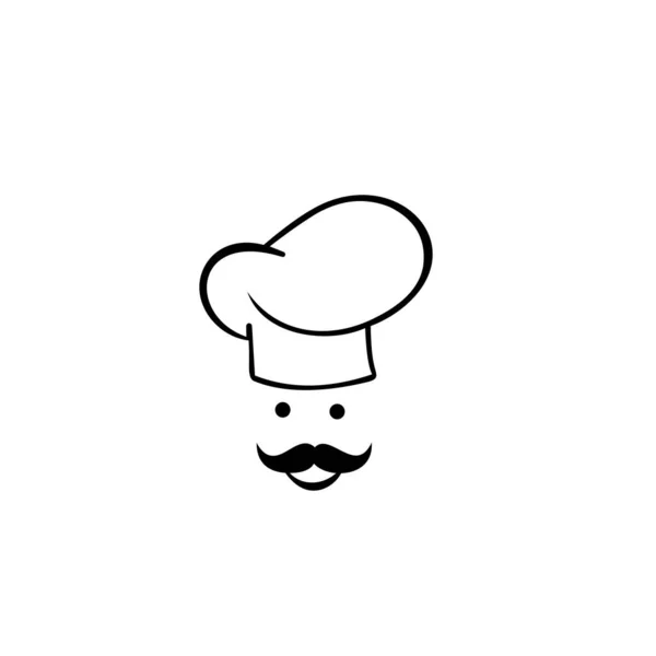 Chef Cappello Cucina Logo Vettoriale Icona Simbolo Menu Design Ristorante — Vettoriale Stock