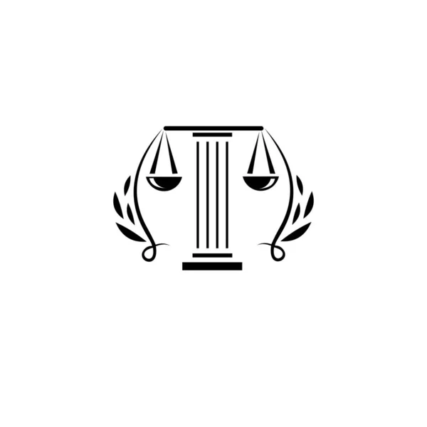 Justiz Gesetz Logo Design Vorlage Rechtsanwälte Logo Einfaches Logo Logo — Stockvektor