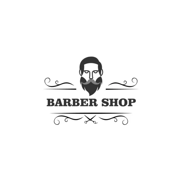 Logo Hairdresser Black White Logo Barbershop Retro Printing Haircut Salons — Stock Vector