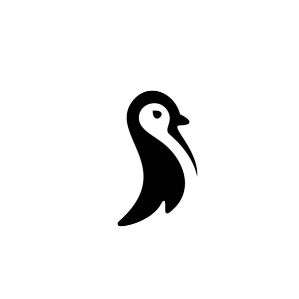 Pingvin Állat Logó Vektor Boldog Pingvin Rajzfilm Art Logó Emblem — Stock Vector