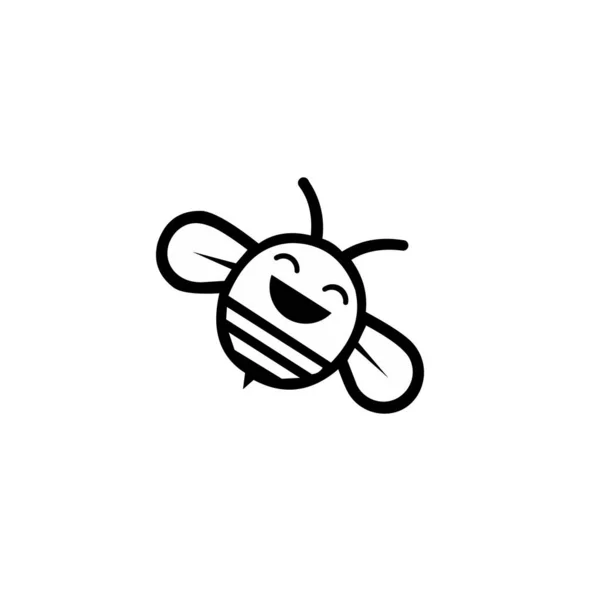 Bee Ikon Logo Design Inspiration Vektor Mall Logotyper För Produkter — Stock vektor