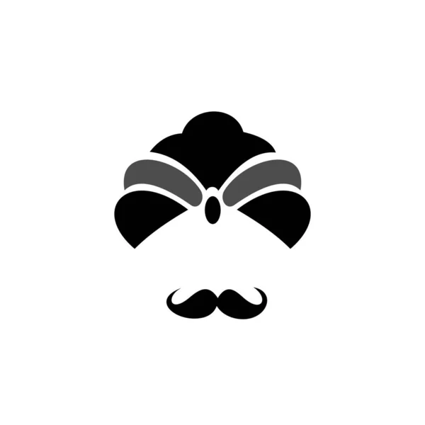 Indian Culture Concept Represented Men Head Icon Vector Illustration White — Stock Vector