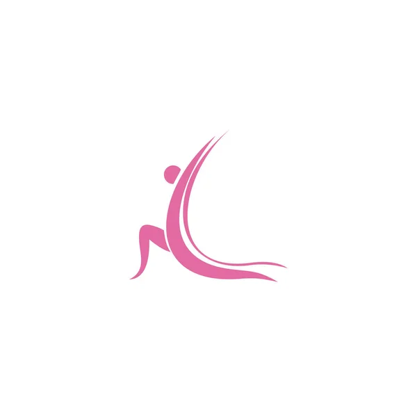 Jimnastik Logosu Jimnastik Logosu Tasarım Şablonu Beyaz Arka Planda Amblem — Stok Vektör