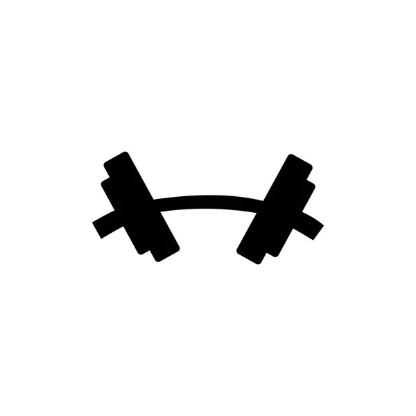 Skivstång Hantel För Gym Ikon Gym Logo Fitness Vektor Logo — Stock vektor