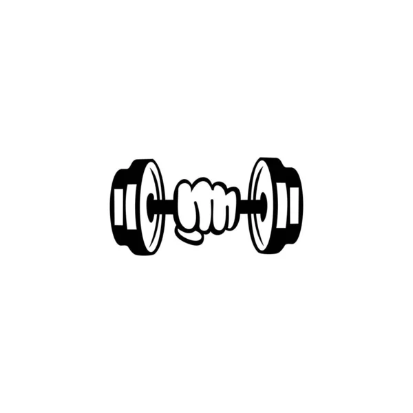 Barbell Dumbbell Gym Icon Gym Logo Fitness Vector Logo Design — Stock Vector