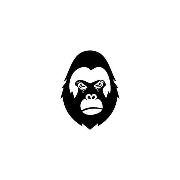 Ilustração Vetorial Gorila Feroz Modern Head Monkey Logo Vector Mascote — Vetor de Stock